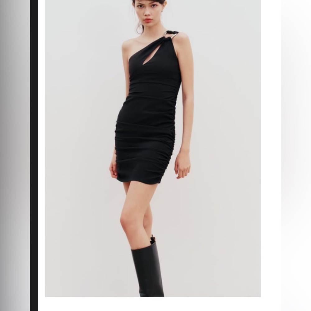 Zara black drape